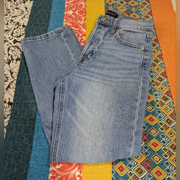 Aeropostale 90s Super High Rise Straight Denim Jeans - Picture 1 of 6